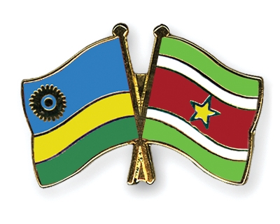 Fahnen Pins Ruanda Surinam