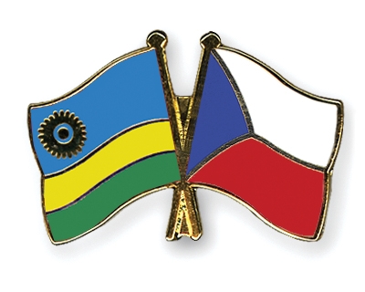 Fahnen Pins Ruanda Tschechische-Republik