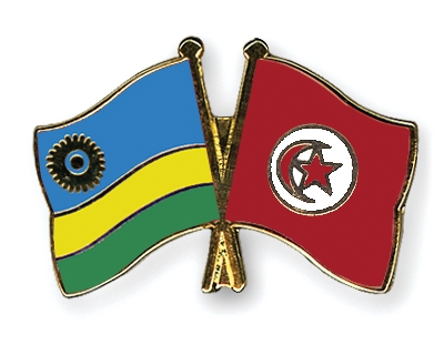 Fahnen Pins Ruanda Tunesien
