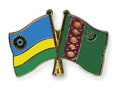 Fahnen Pins Ruanda Turkmenistan