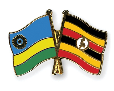 Fahnen Pins Ruanda Uganda