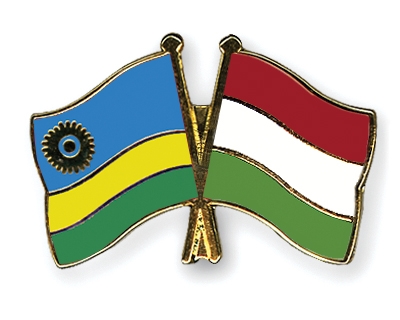 Fahnen Pins Ruanda Ungarn