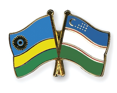 Fahnen Pins Ruanda Usbekistan