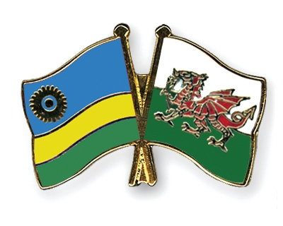 Fahnen Pins Ruanda Wales