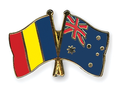 Fahnen Pins Rumnien Australien