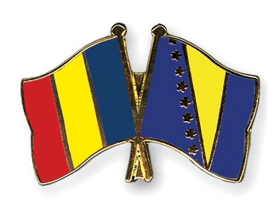 Fahnen Pins Rumnien Bosnien-und-Herzegowina