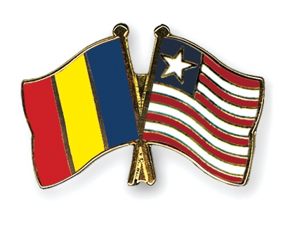 Fahnen Pins Rumnien Liberia