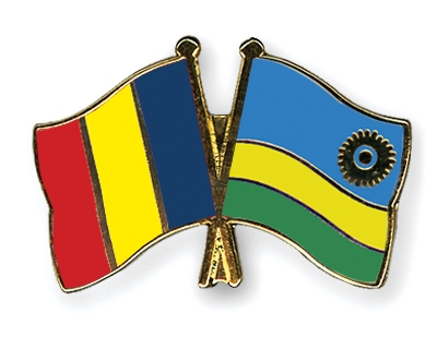 Fahnen Pins Rumnien Ruanda