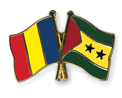 Fahnen Pins Rumnien Sao-Tome-und-Principe