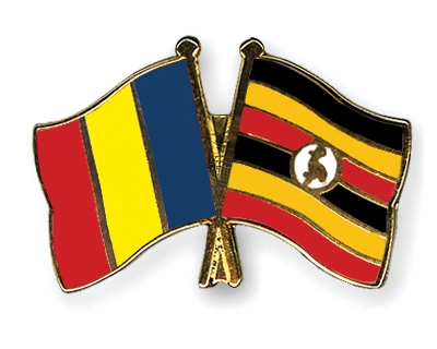 Fahnen Pins Rumnien Uganda