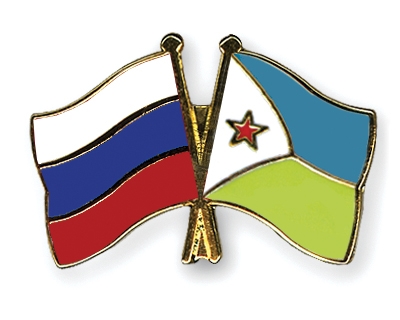 Fahnen Pins Russland Dschibuti