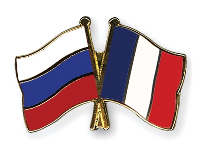 Fahnen Pins Russland Frankreich