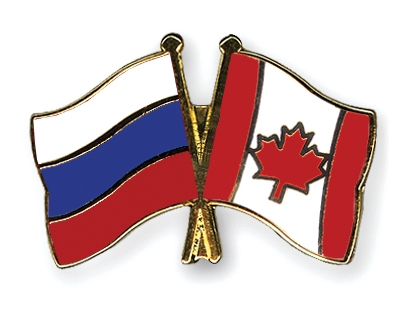Fahnen Pins Russland Kanada