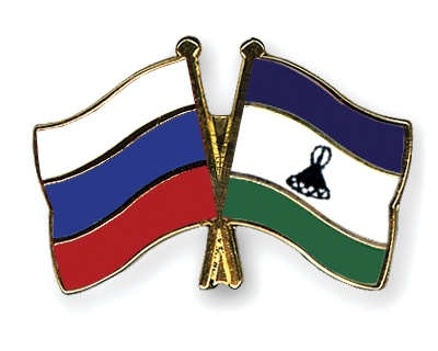 Fahnen Pins Russland Lesotho