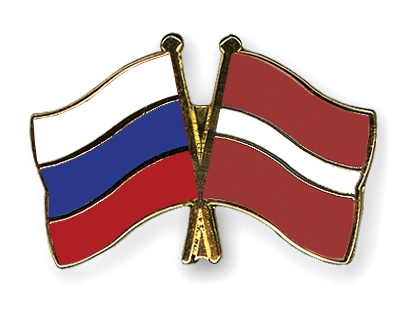 Fahnen Pins Russland Lettland