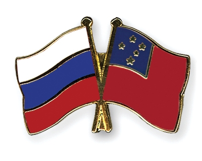 Fahnen Pins Russland Samoa