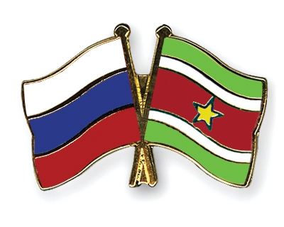 Fahnen Pins Russland Surinam