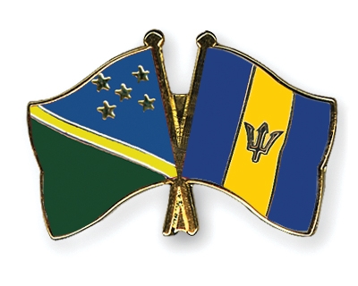 Fahnen Pins Salomonen Barbados