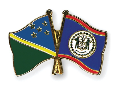 Fahnen Pins Salomonen Belize