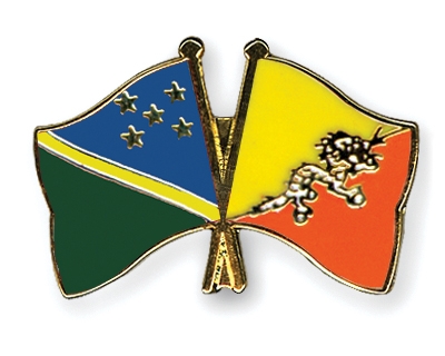 Fahnen Pins Salomonen Bhutan