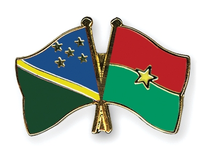 Fahnen Pins Salomonen Burkina-Faso