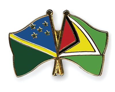 Fahnen Pins Salomonen Guyana