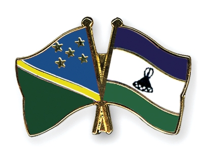 Fahnen Pins Salomonen Lesotho