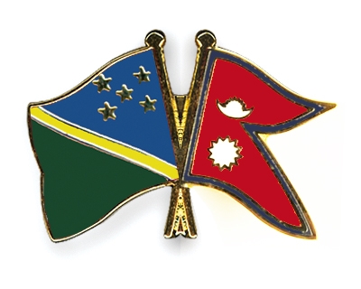 Fahnen Pins Salomonen Nepal