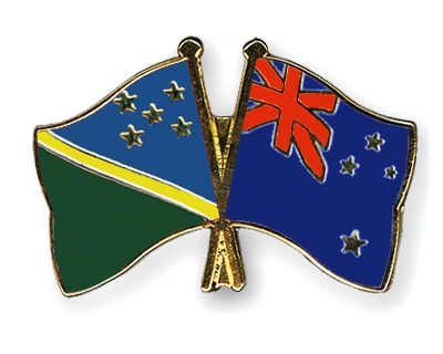 Fahnen Pins Salomonen Neuseeland