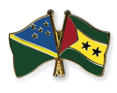 Fahnen Pins Salomonen Sao-Tome-und-Principe