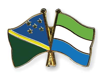 Fahnen Pins Salomonen Sierra-Leone