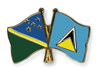 Fahnen Pins Salomonen St-Lucia