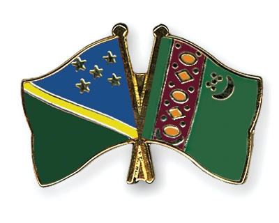 Fahnen Pins Salomonen Turkmenistan