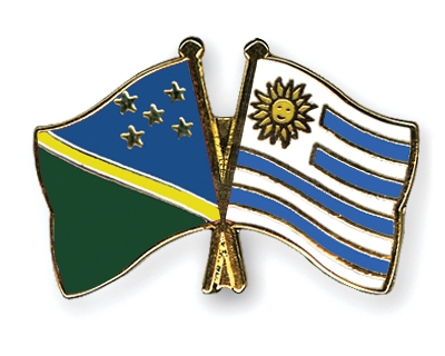 Fahnen Pins Salomonen Uruguay