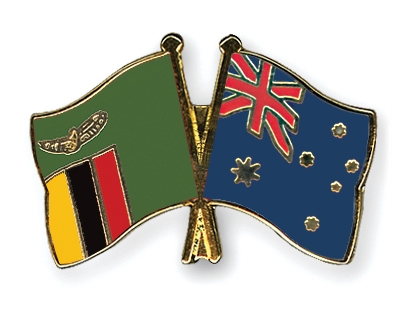 Fahnen Pins Sambia Australien