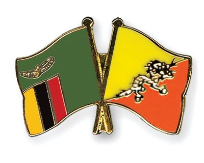 Fahnen Pins Sambia Bhutan