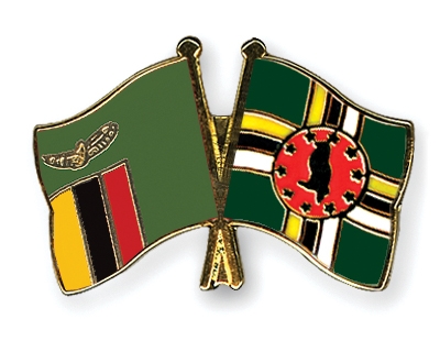 Fahnen Pins Sambia Dominica