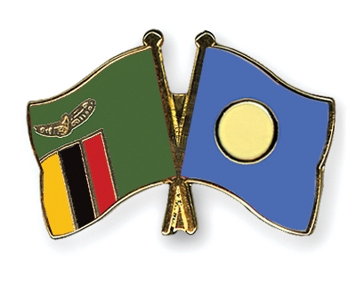 Fahnen Pins Sambia Palau