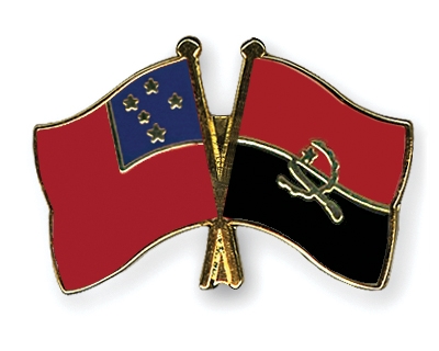 Fahnen Pins Samoa Angola