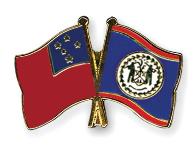 Fahnen Pins Samoa Belize