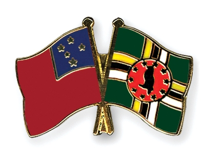 Fahnen Pins Samoa Dominica