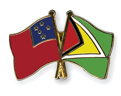 Fahnen Pins Samoa Guyana