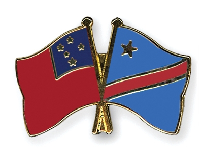 Fahnen Pins Samoa Kongo-Demokratische-Republik