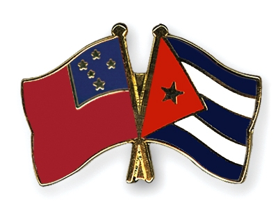 Fahnen Pins Samoa Kuba