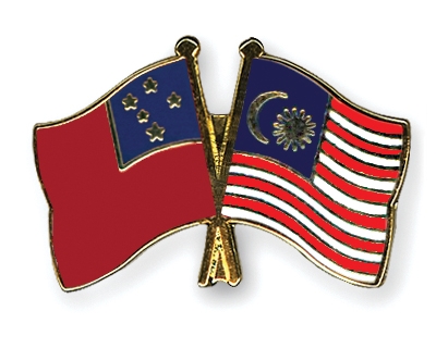 Fahnen Pins Samoa Malaysia