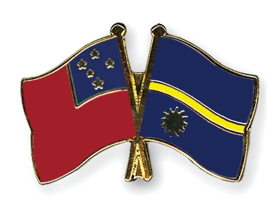 Fahnen Pins Samoa Nauru