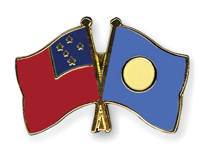 Fahnen Pins Samoa Palau