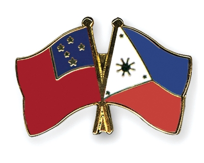 Fahnen Pins Samoa Philippinen