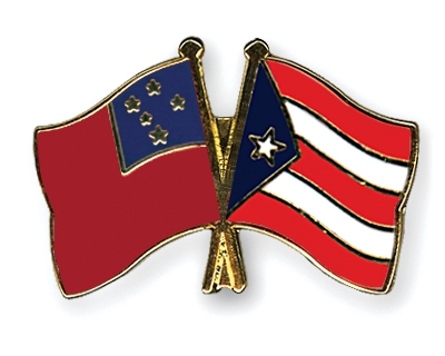 Fahnen Pins Samoa Puerto-Rico