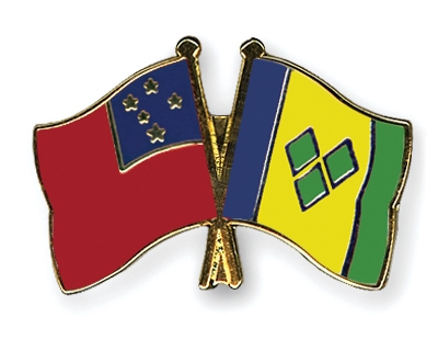Fahnen Pins Samoa St-Vincent-und-die-Grenadinen